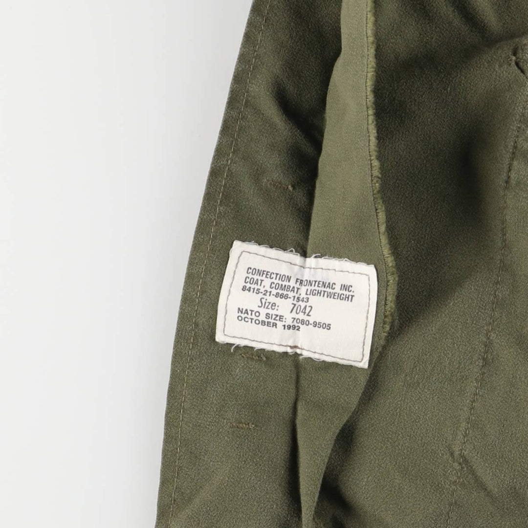 Canadian Army 1990'S Coat Combat Lightweight MK2 Military Combat Jacket, Men's Size Medium unclear Khaki type sage green Vintage Second Hand