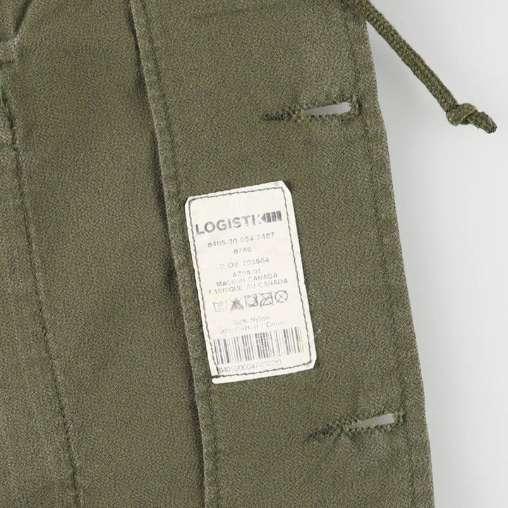 Canadian Army MK2 Military Combat Jacket, Made in Canada, 6740, Men's Size Medium Nylon Khaki type Vintage Second Hand