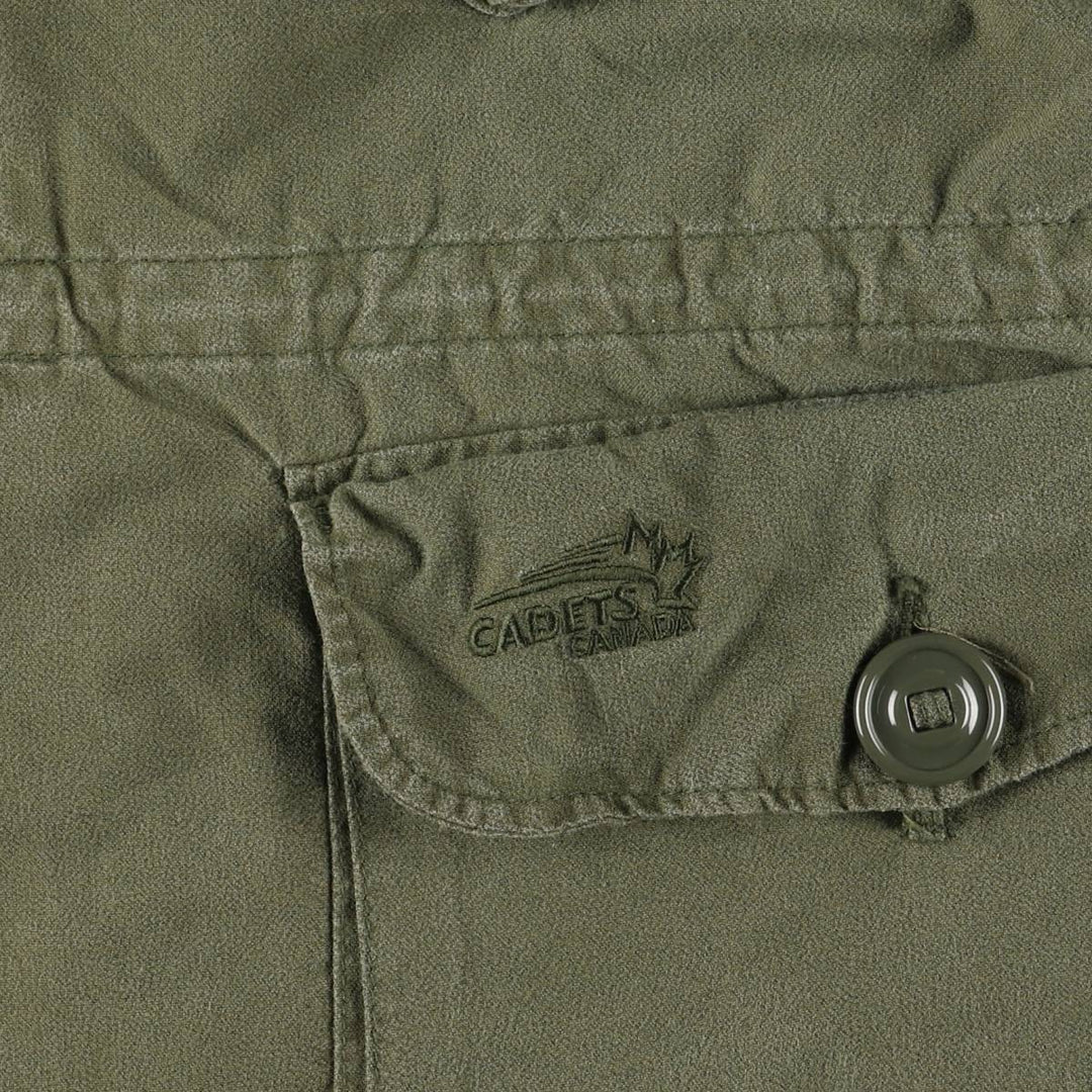 Canadian Army MK2 Military Combat Jacket, Made in Canada, 6740, Men's Size Medium Nylon Khaki type Vintage Second Hand
