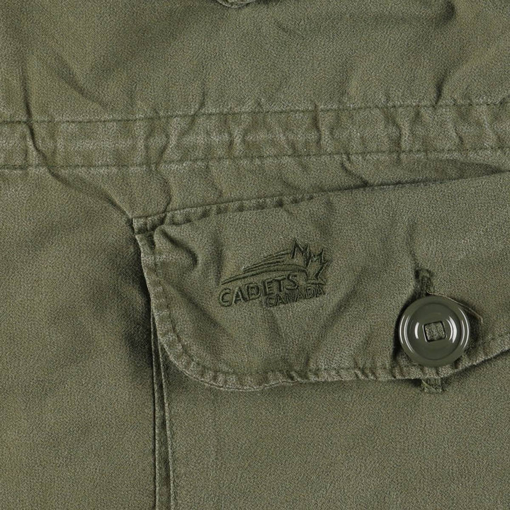 Canadian Army MK2 Military Combat Jacket, Made in Canada, 6740, Men's Size Medium Nylon Khaki type Vintage Second Hand