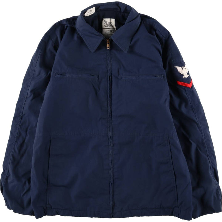 1980'S US Military Utility Jacket, Made in USA, Size 40R, Men's Medium, Vintage polyester navy blue type Vintage Second Hand