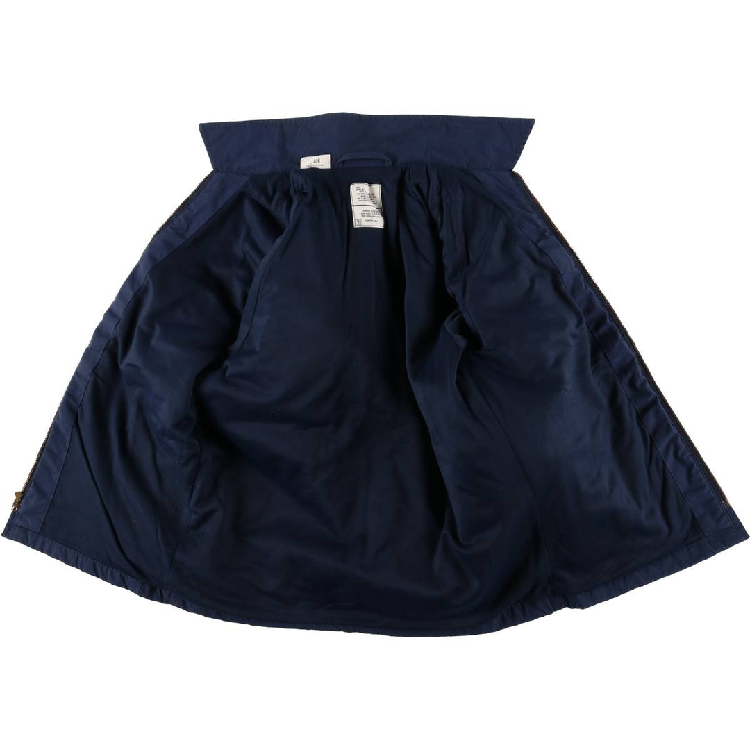 1980'S US Military Utility Jacket, Made in USA, Size 40R, Men's Medium, Vintage polyester navy blue type Vintage Second Hand