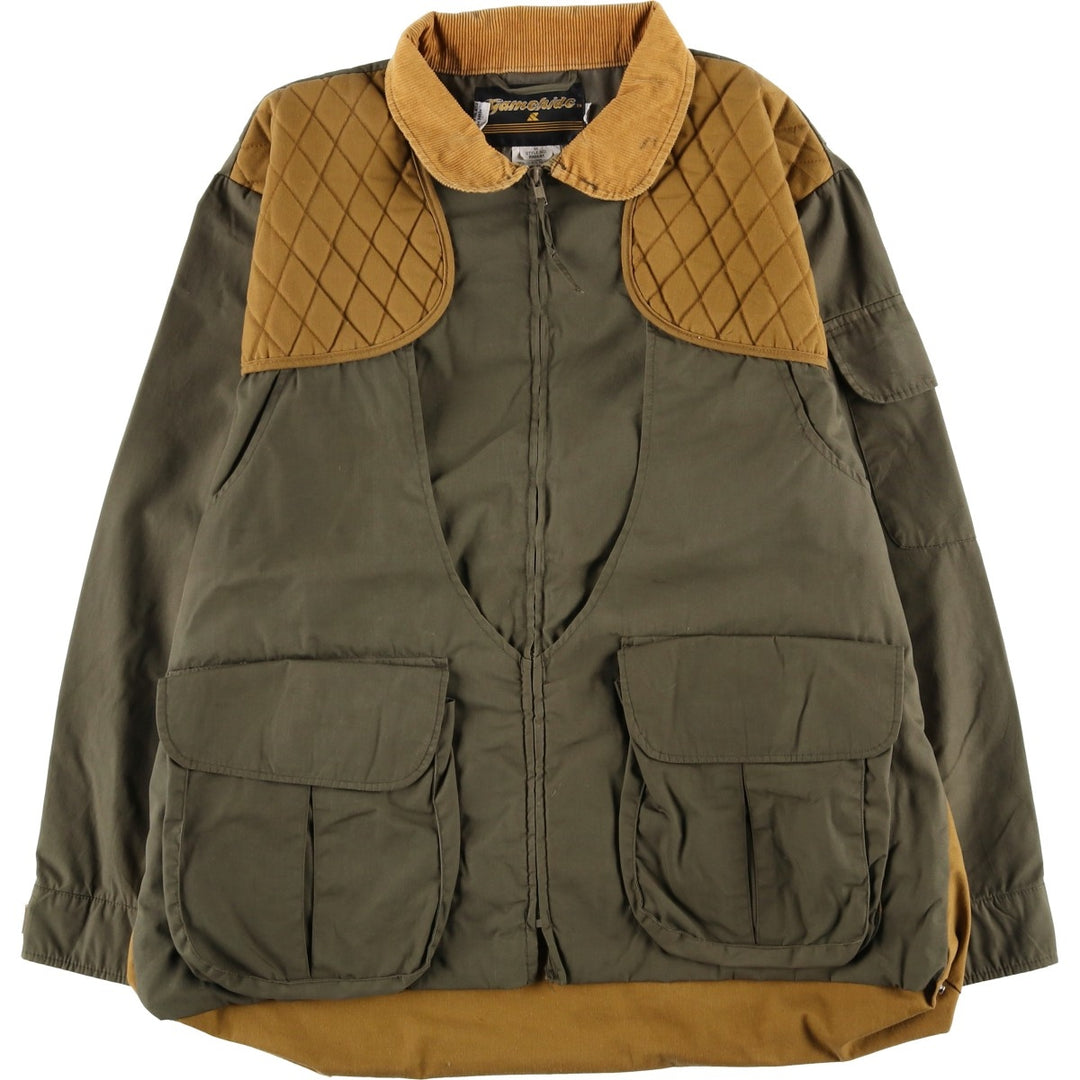 90'S Gamchide Shooting Jacket, Men's Size L polyester Khaki type Vintage Second Hand