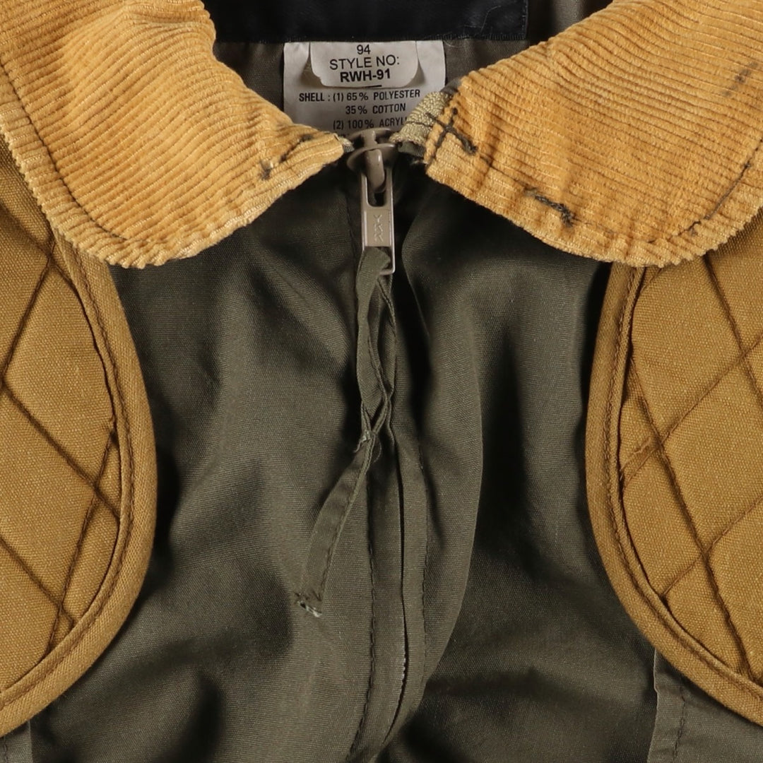 90'S Gamchide Shooting Jacket, Men's Size L polyester Khaki type Vintage Second Hand