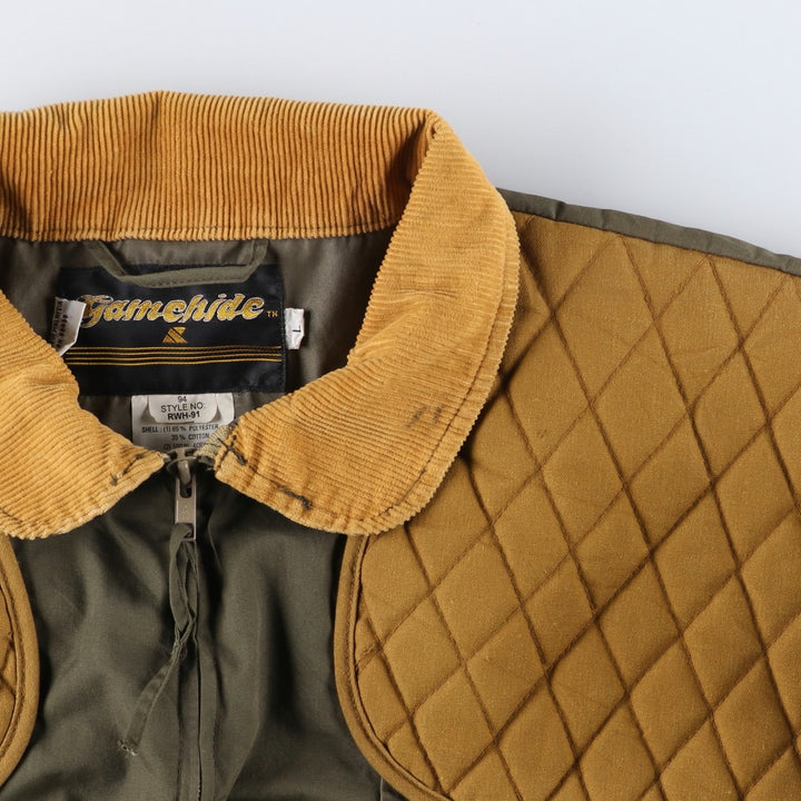 90'S Gamchide Shooting Jacket, Men's Size L polyester Khaki type Vintage Second Hand