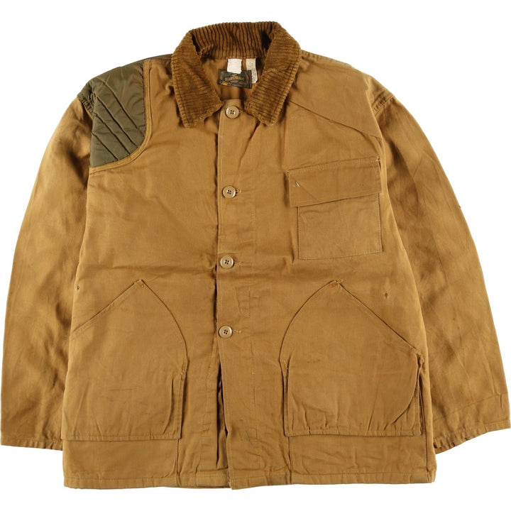 Vintage 1970'S SAFTBAK shooting jacket, men's size XXL cotton beige type brown Vintage Second Hand
