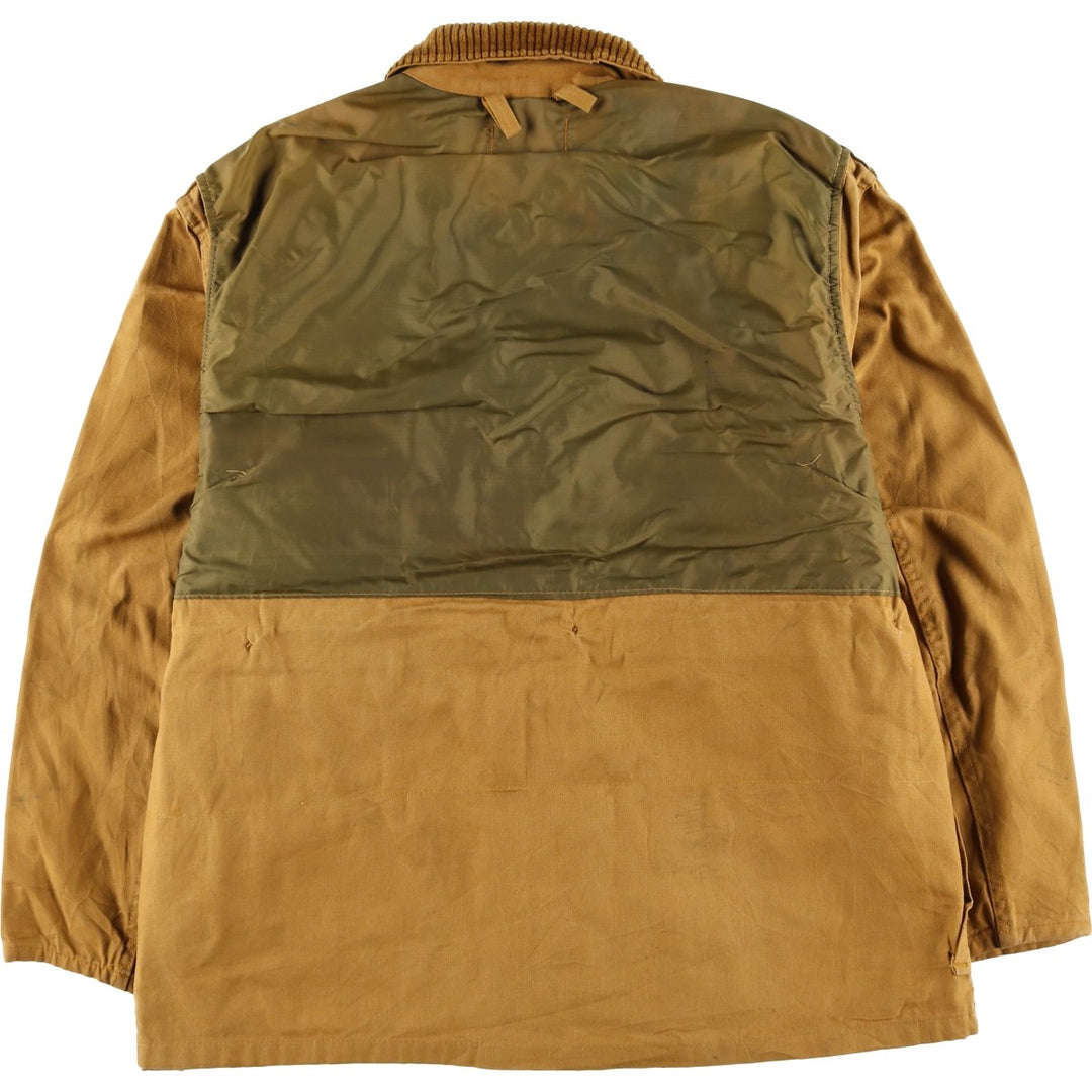 Vintage 1970'S SAFTBAK shooting jacket, men's size XXL cotton beige type brown Vintage Second Hand