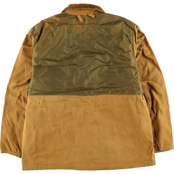 Vintage 1970'S SAFTBAK shooting jacket, men's size XXL cotton beige type brown Vintage Second Hand