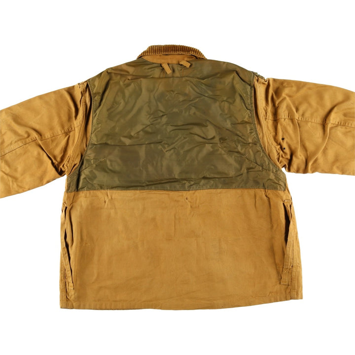 Vintage 1970'S SAFTBAK shooting jacket, men's size XXL cotton beige type brown Vintage Second Hand
