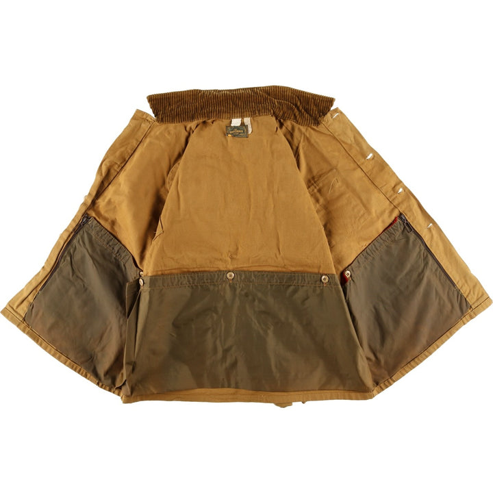 Vintage 1970'S SAFTBAK shooting jacket, men's size XXL cotton beige type brown Vintage Second Hand