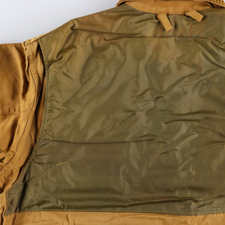 Vintage 1970'S SAFTBAK shooting jacket, men's size XXL cotton beige type brown Vintage Second Hand
