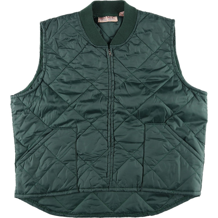 Vintage Big Mac Men's XL Down Vest Nylon Green type dark green Vintage Second Hand