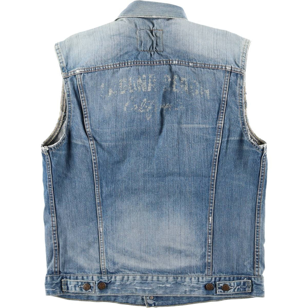 Levi's Euro Model Cut-Off Denim Vest, Men's Size L cotton blue type Vintage Second Hand