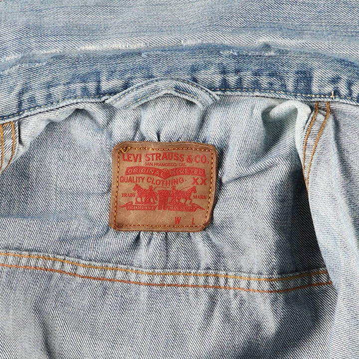 Levi's Euro Model Cut-Off Denim Vest, Men's Size L cotton blue type Vintage Second Hand