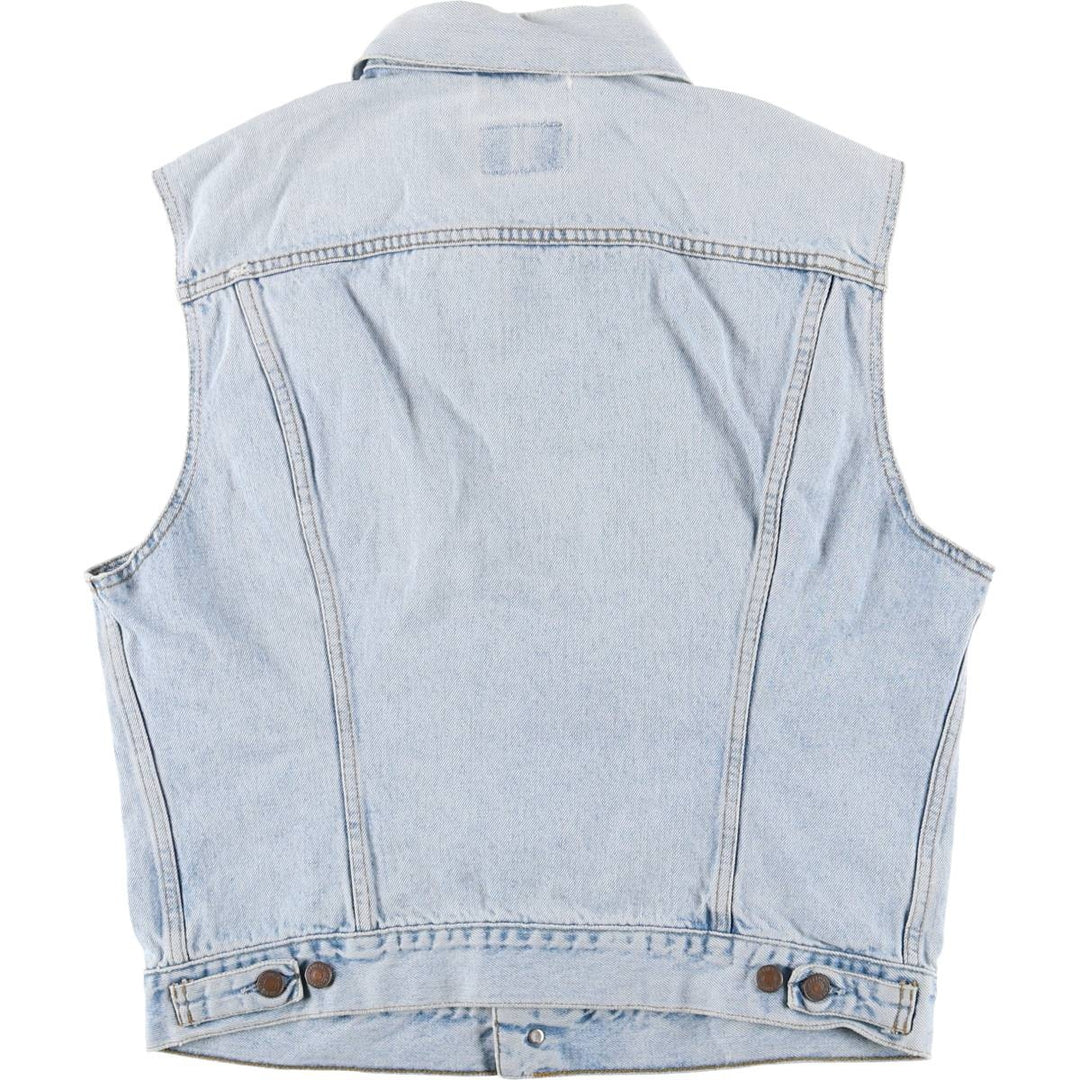 90'S Vintage Levi's Denim Vest (70401-0283) Men's Size XL cotton blue type Vintage Second Hand