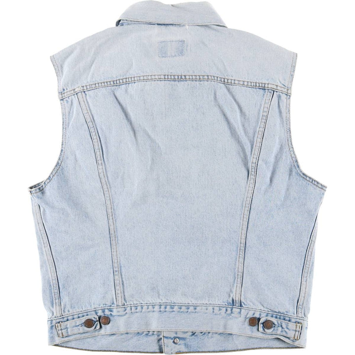 90'S Vintage Levi's Denim Vest (70401-0283) Men's Size XL cotton blue type Vintage Second Hand