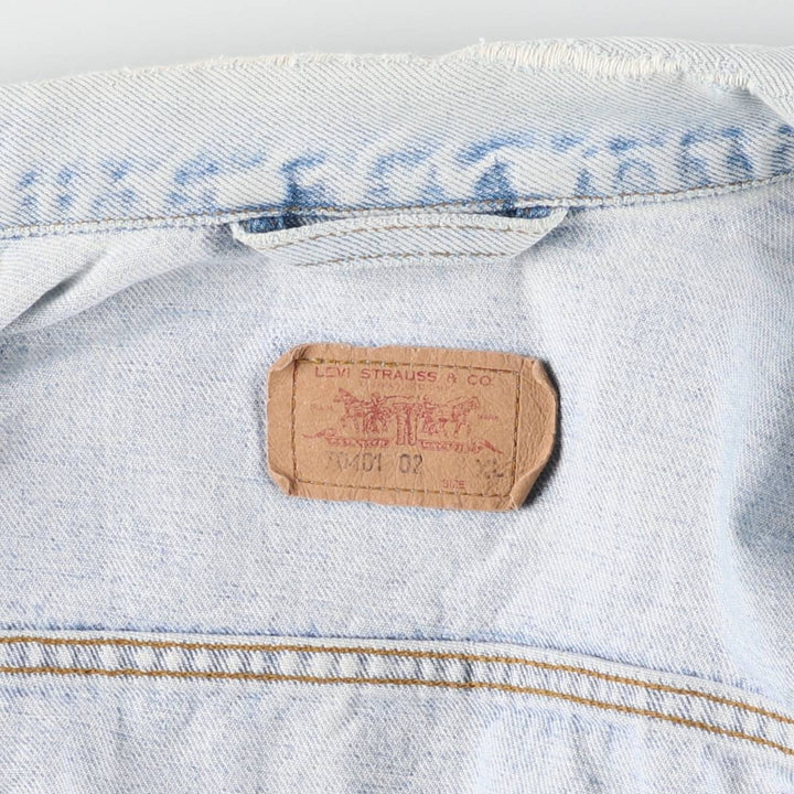 90'S Vintage Levi's Denim Vest (70401-0283) Men's Size XL cotton blue type Vintage Second Hand