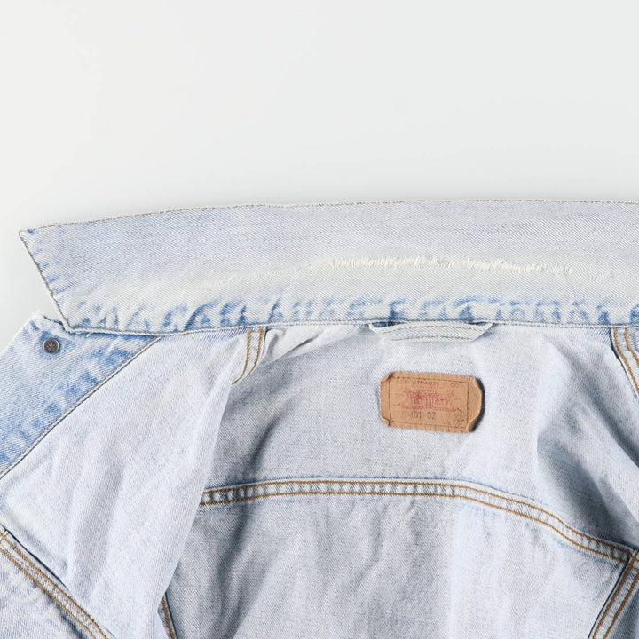 90'S Vintage Levi's Denim Vest (70401-0283) Men's Size XL cotton blue type Vintage Second Hand