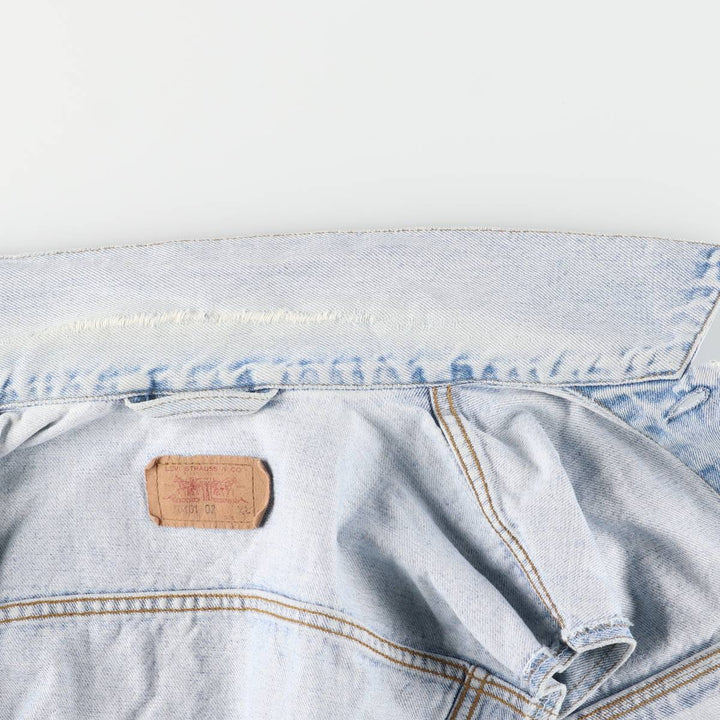 90'S Vintage Levi's Denim Vest (70401-0283) Men's Size XL cotton blue type Vintage Second Hand
