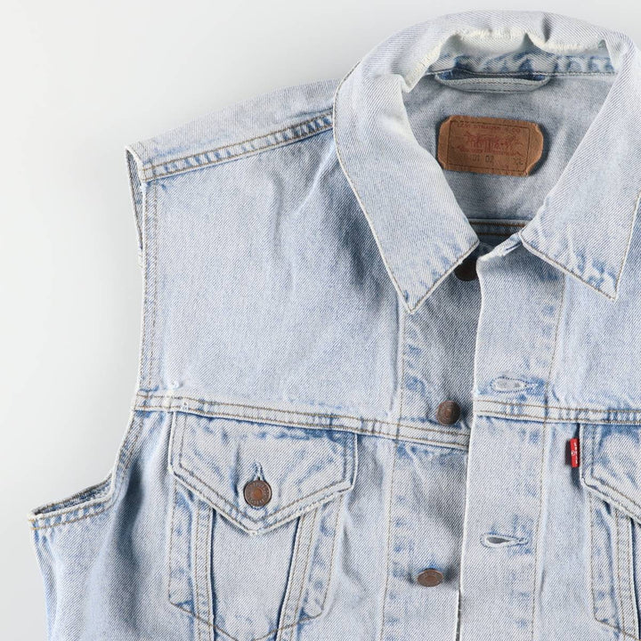 90'S Vintage Levi's Denim Vest (70401-0283) Men's Size XL cotton blue type Vintage Second Hand