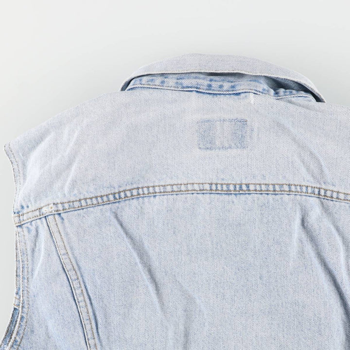 90'S Vintage Levi's Denim Vest (70401-0283) Men's Size XL cotton blue type Vintage Second Hand