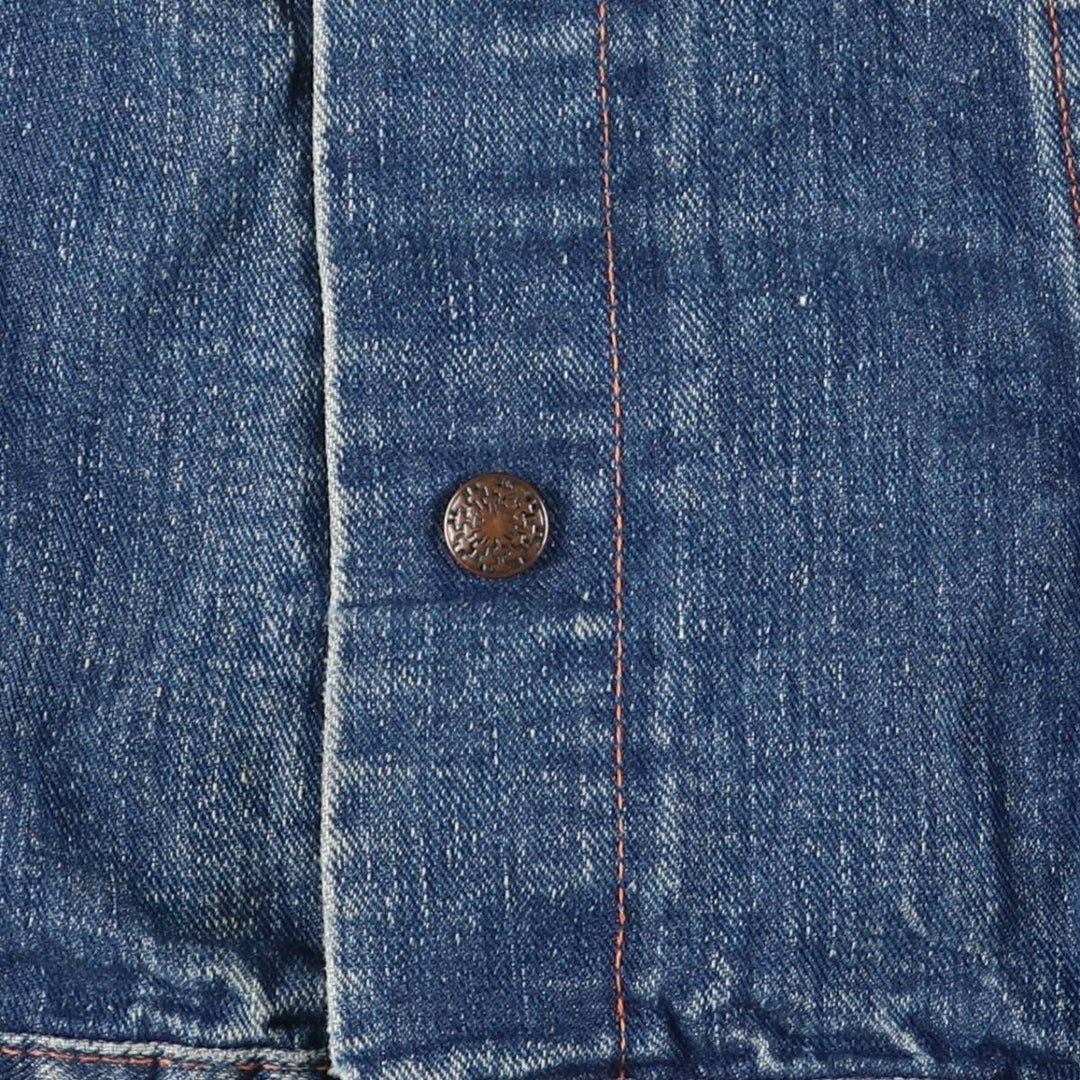Vintage 1970'S Trailmaster studded cut-off denim vest, size M, men's unclear blue type Vintage Second Hand