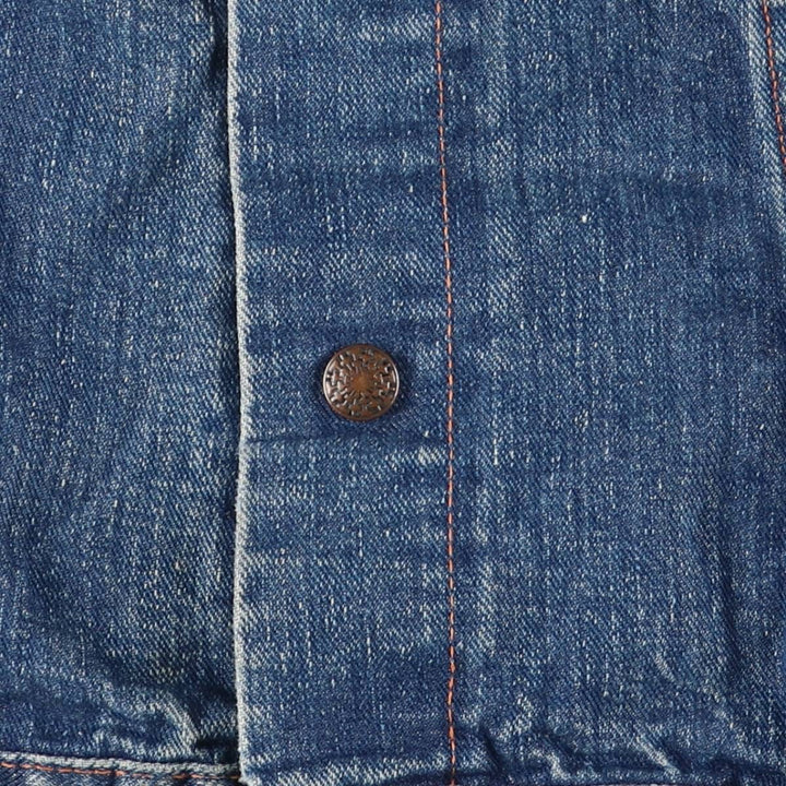 Vintage 1970'S Trailmaster studded cut-off denim vest, size M, men's unclear blue type Vintage Second Hand
