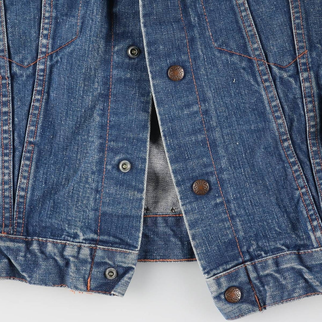 Vintage 1970'S Trailmaster studded cut-off denim vest, size M, men's unclear blue type Vintage Second Hand