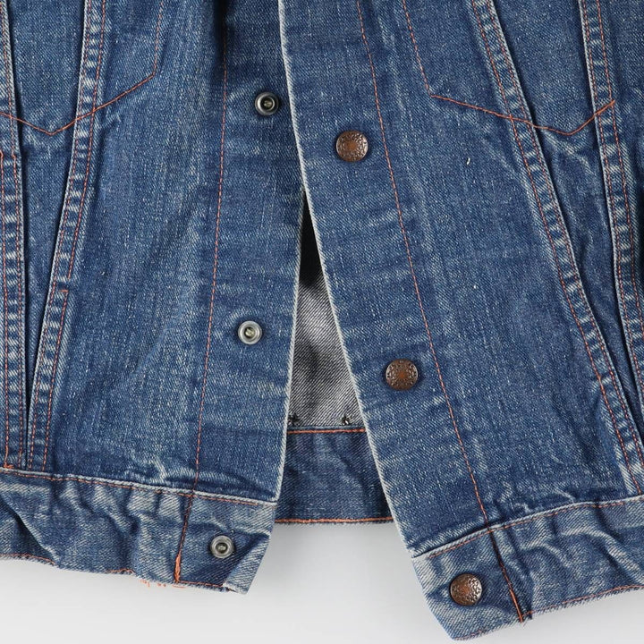 Vintage 1970'S Trailmaster studded cut-off denim vest, size M, men's unclear blue type Vintage Second Hand