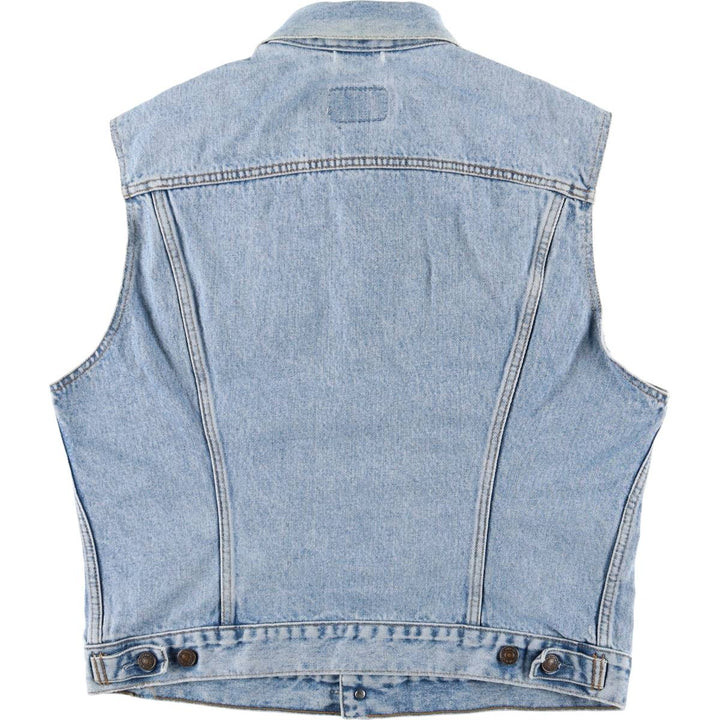 90'S Vintage Levi's Denim Vest (70401-0283) Men's Size XL cotton blue type Vintage Second Hand