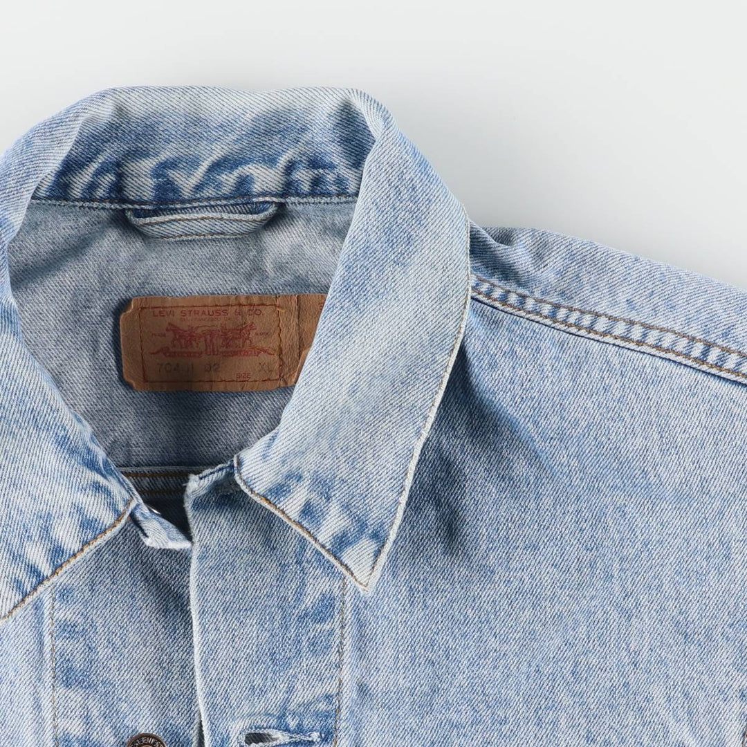 90'S Vintage Levi's Denim Vest (70401-0283) Men's Size XL cotton blue type Vintage Second Hand