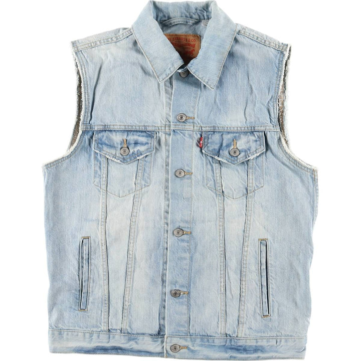 Levi's Cut-off Denim Vest, Men's Size L cotton Blue type light blue Vintage Second Hand