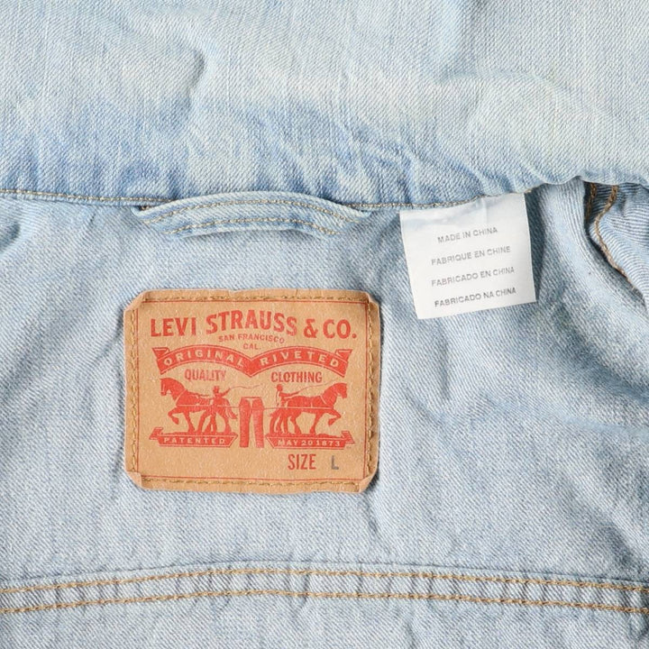 Levi's Cut-off Denim Vest, Men's Size L cotton Blue type light blue Vintage Second Hand