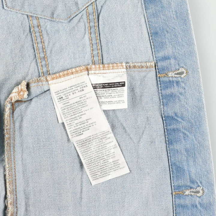 Levi's Cut-off Denim Vest, Men's Size L cotton Blue type light blue Vintage Second Hand