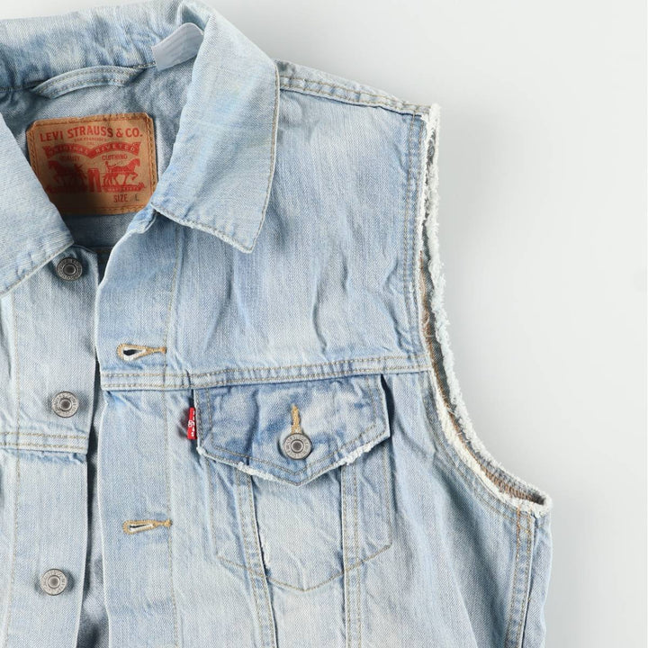 Levi's Cut-off Denim Vest, Men's Size L cotton Blue type light blue Vintage Second Hand