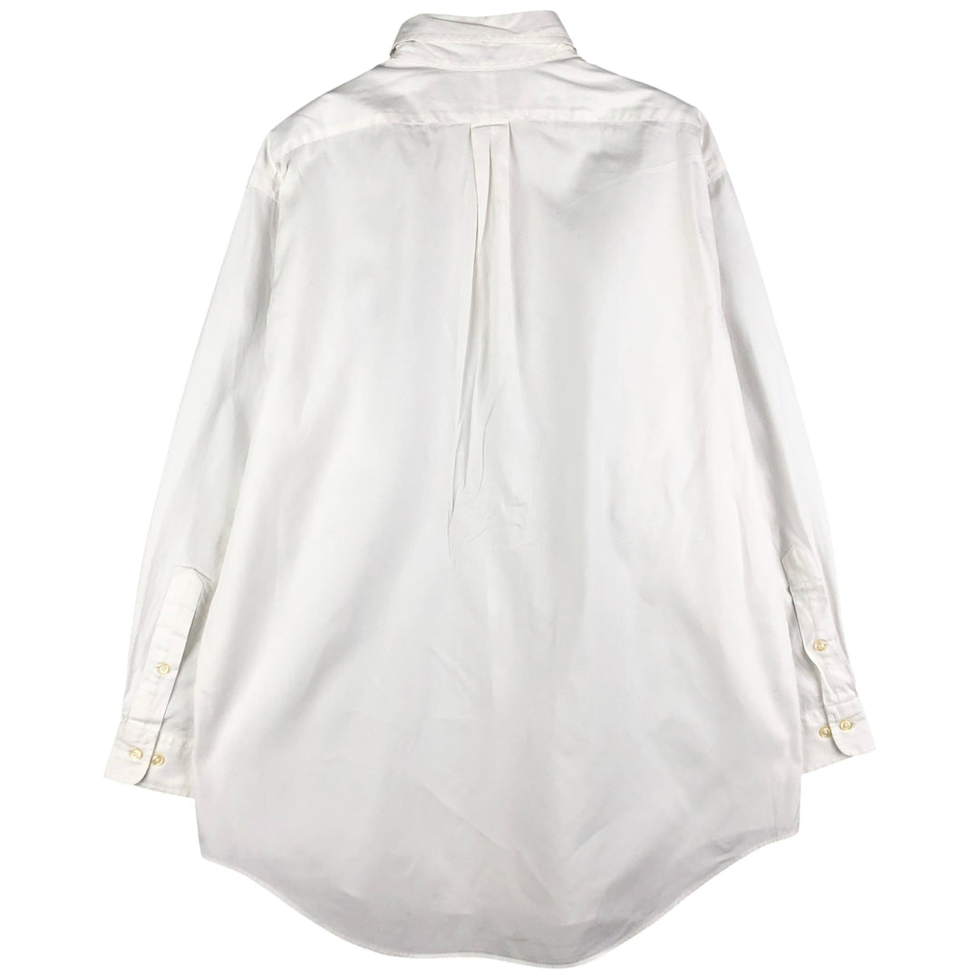 Ralph Lauren YARMOUTH long sleeve button down shirt, men's size L cotton white type Vintage Second Hand
