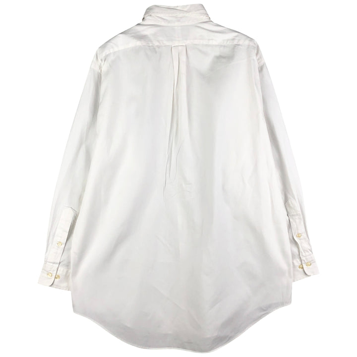 Ralph Lauren YARMOUTH long sleeve button down shirt, men's size L cotton white type Vintage Second Hand