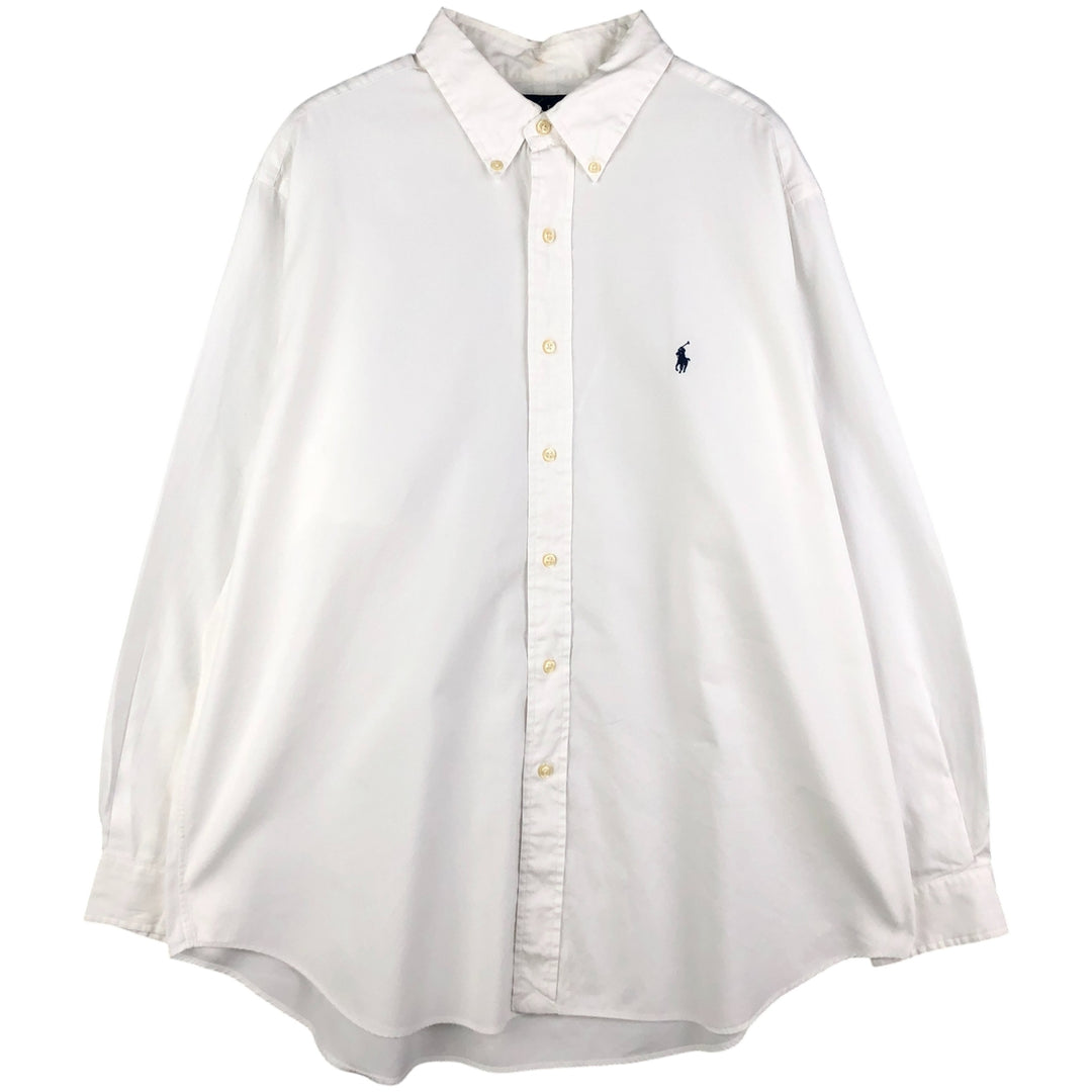 Ralph Lauren Classic Fit Long Sleeve Button Down Shirt Men's XL cotton white type Vintage Second Hand