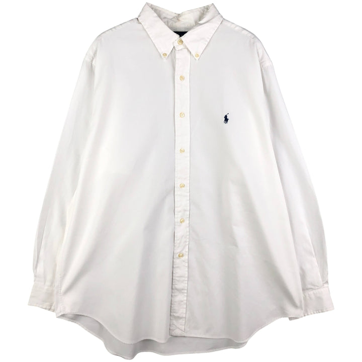 Ralph Lauren Classic Fit Long Sleeve Button Down Shirt Men's XL cotton white type Vintage Second Hand