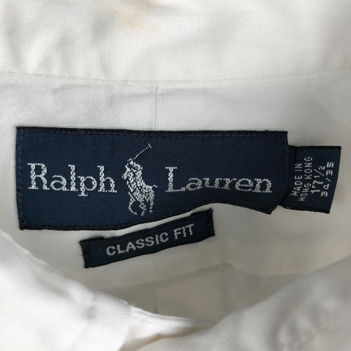 Ralph Lauren Classic Fit Long Sleeve Button Down Shirt Men's XL cotton white type Vintage Second Hand