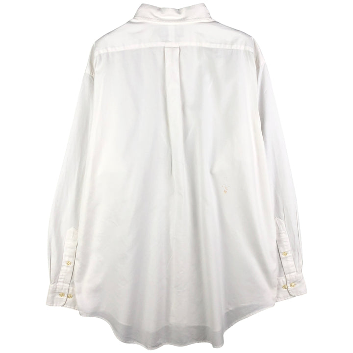 Ralph Lauren YARMOUTH long sleeve button down shirt, men's size L cotton white type Vintage Second Hand