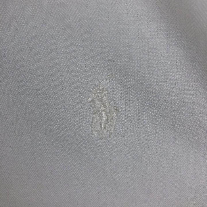 Ralph Lauren YARMOUTH long sleeve button down shirt, men's size L cotton white type Vintage Second Hand