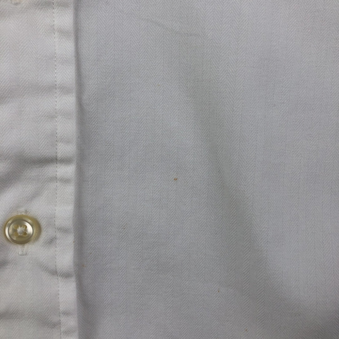 Ralph Lauren YARMOUTH long sleeve button down shirt, men's size L cotton white type Vintage Second Hand