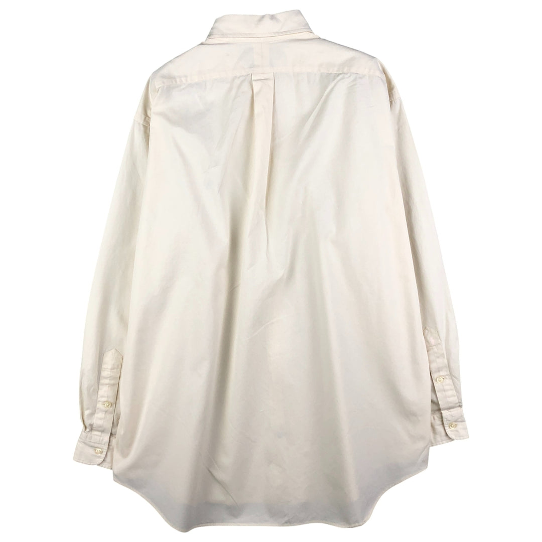 Ralph Lauren BLAKE long sleeve button down shirt, men's size L cotton unbleached Vintage Second Hand