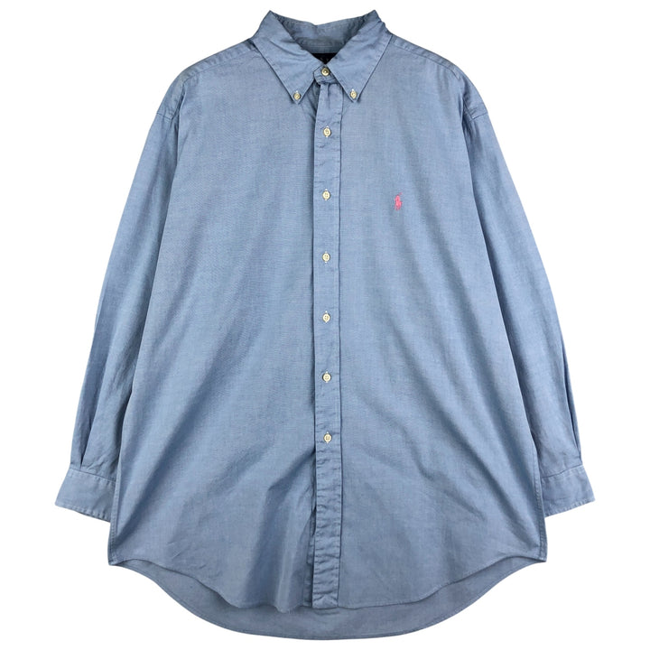 Ralph Lauren Classic Fit Long Sleeve Button Down Shirt, Men's Size L cotton Blue type light blue Vintage Second Hand