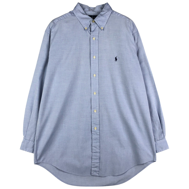 Ralph Lauren Classic Fit Long Sleeve Button Down Shirt, Men's Size L cotton Blue type light blue Vintage Second Hand