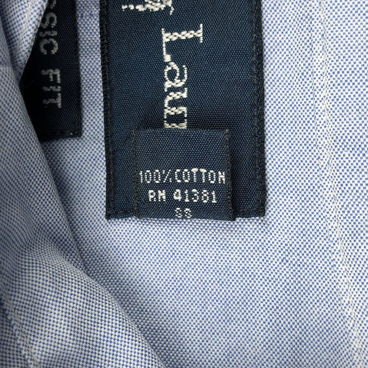 Ralph Lauren Classic Fit Long Sleeve Button Down Shirt, Men's Size L cotton Blue type light blue Vintage Second Hand