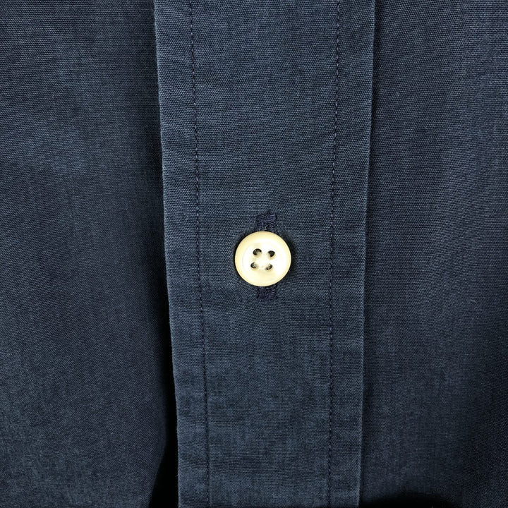 Ralph Lauren POLO by Ralph Lauren YARMOUTH long sleeve button down shirt, men's size M cotton navy blue type Vintage Second Hand