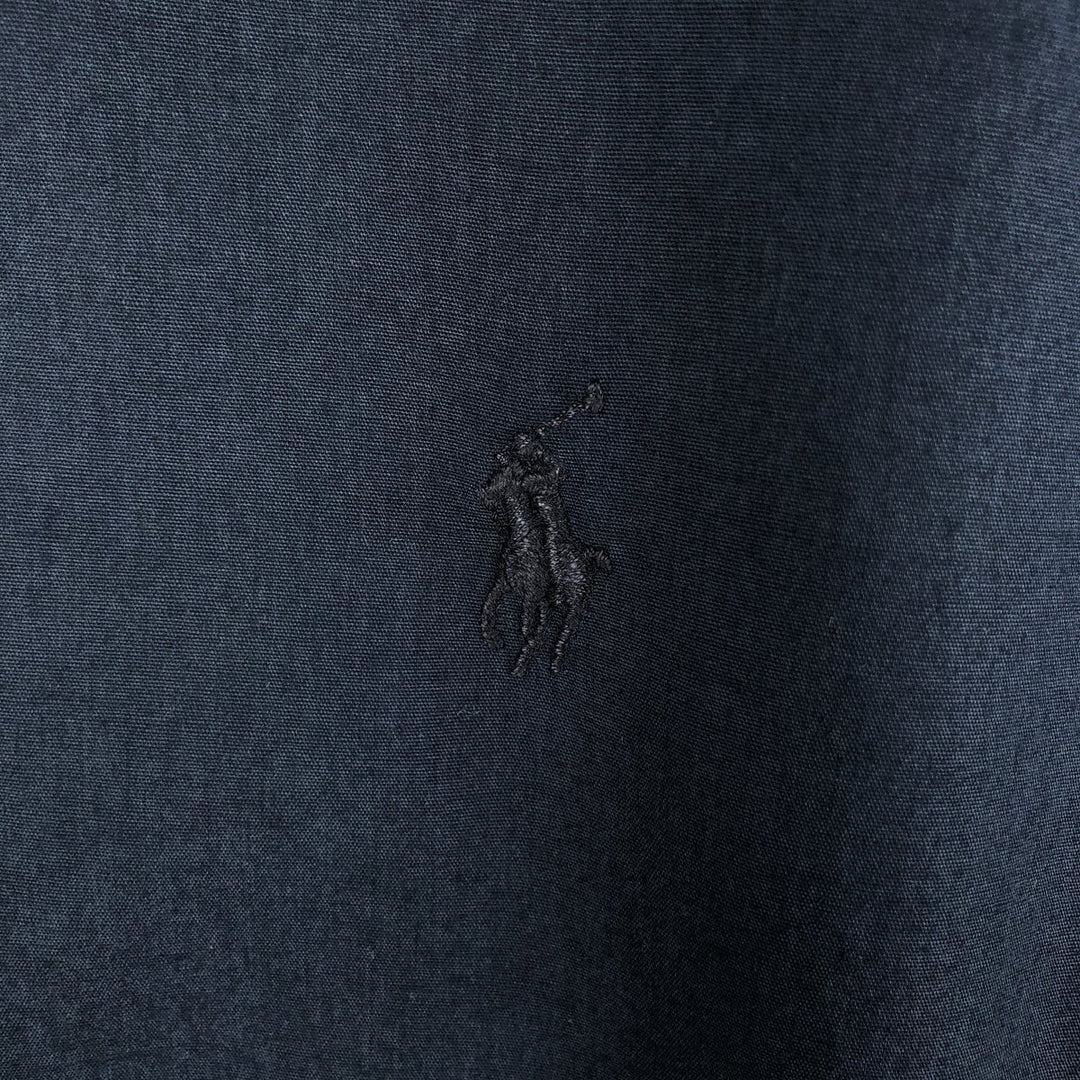 Ralph Lauren POLO by Ralph Lauren YARMOUTH long sleeve button down shirt, men's size M cotton navy blue type Vintage Second Hand