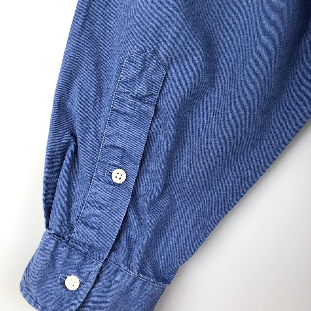 Ralph Lauren POLO by Ralph Lauren BLAIRE long-sleeved button-down shirt, men's size L cotton blue type Vintage Second Hand